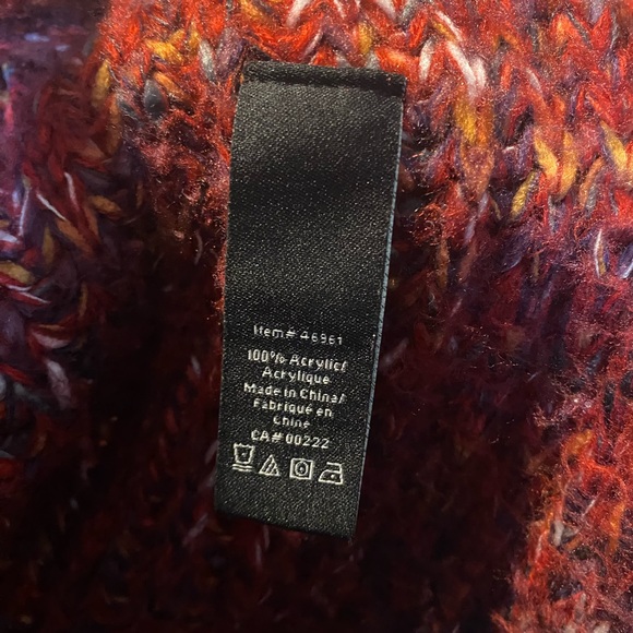 Jessica Soft Knit Red/Multi-Colour Sweater with Zipper Size 16 (14-16) - Picture 7 of 9